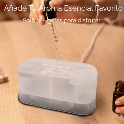 Difusor de Aroma con Llama LED - Humidificador Ultrasónico con 7 Colores y Carga USB-C